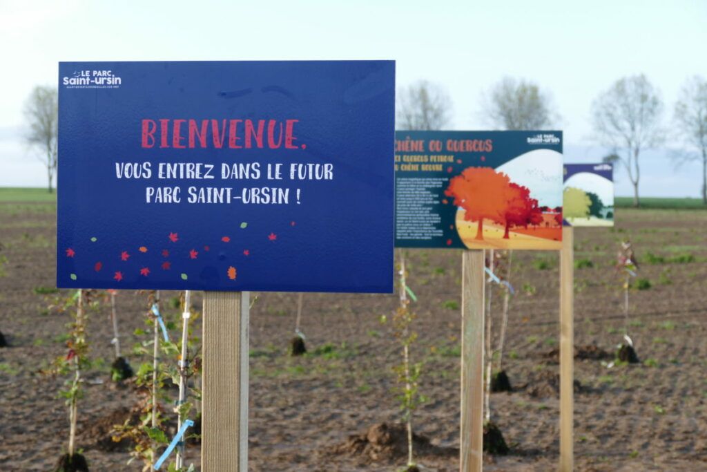  écoles de Courseulles-sur-Mer plantent les premiers arbres du Parc Saint-Ursin